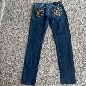 Miss Me Blue Jeans with Embroidered Pockets